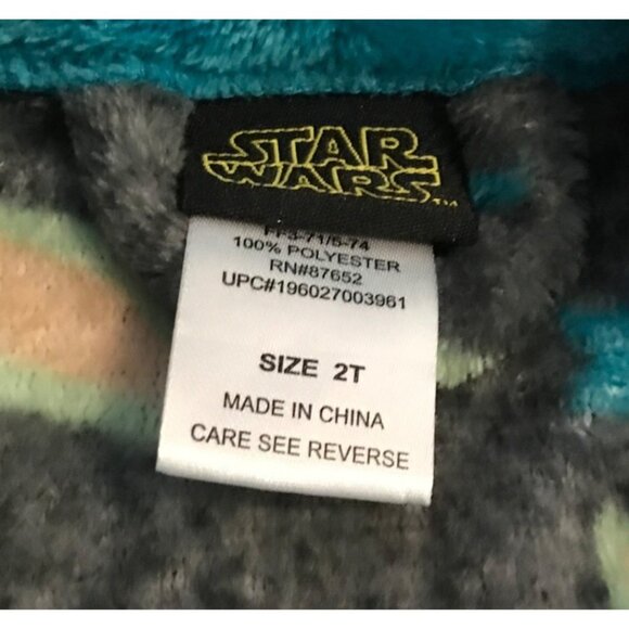 Star Wars Baby Yoda Fleece Robe For Toddlers Size 2T Sleepwear - Picture 5 of 6